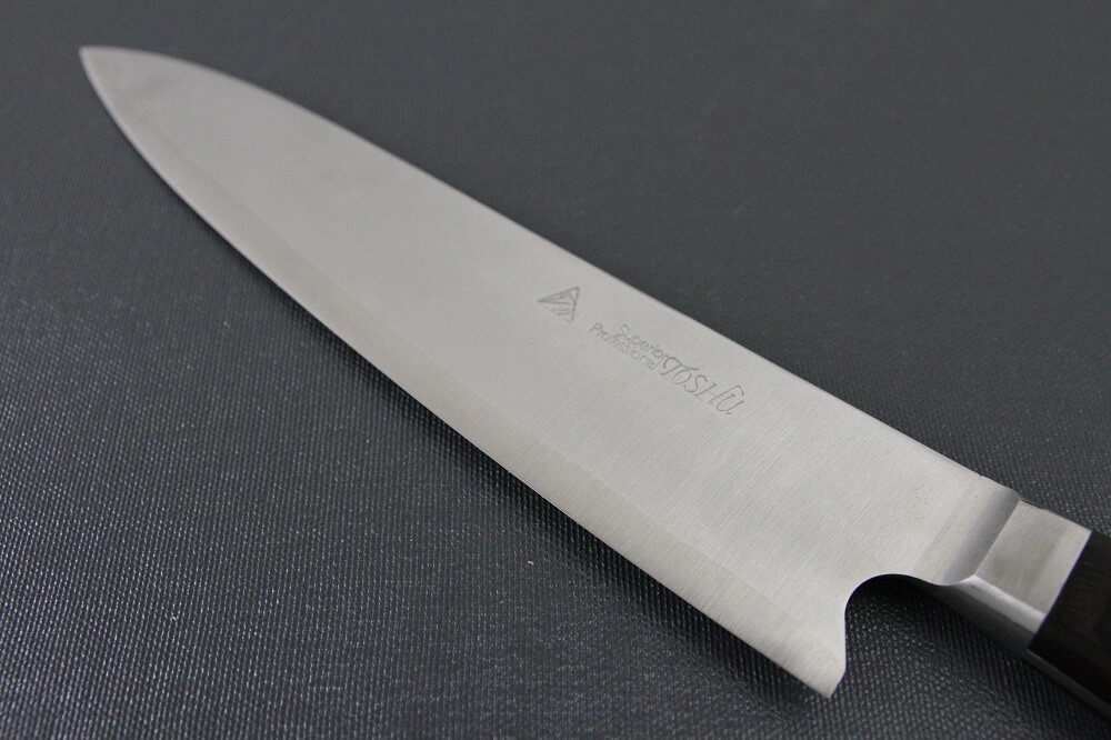 HSS_Gyuto210_04 Japanese Highest Quality Chef Knife, Tohu Powder high-speed steel Series, Gyuto chef knife 210mm, details of blade backside