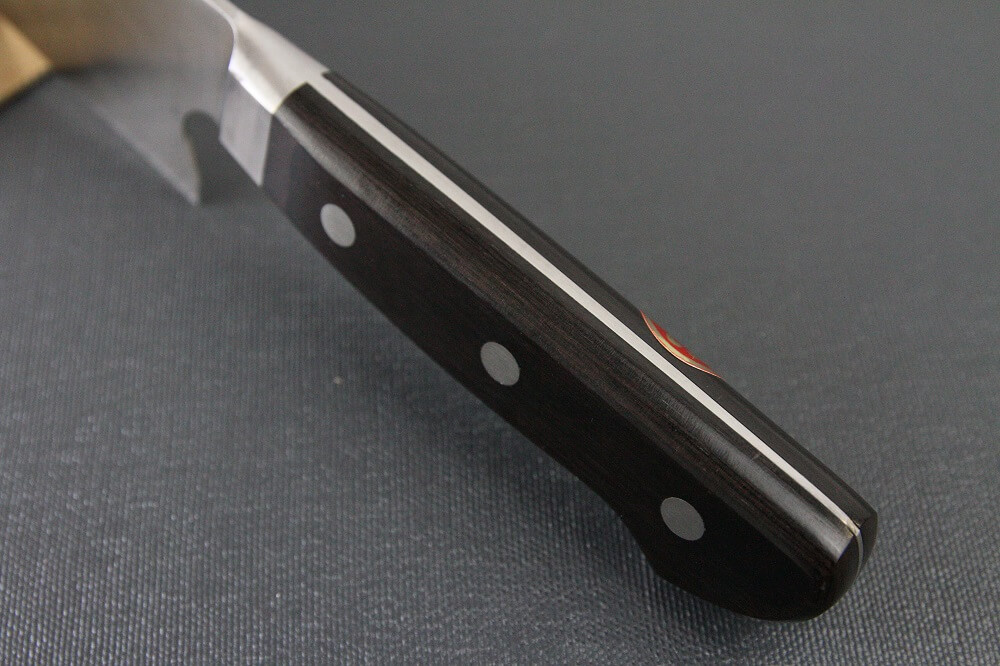 HSS_Gyuto210_06 Japanese Highest Quality Chef Knife, Tohu Powder high-speed steel Series, Gyuto chef knife 210mm, handle top view