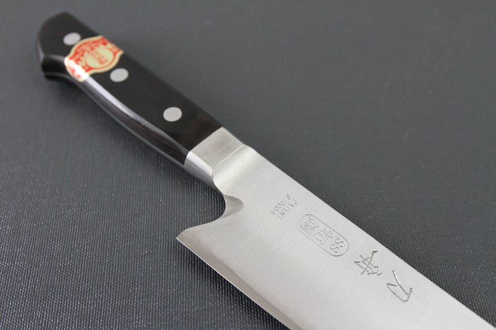 HSS_Gyuto210_07 Japanese Highest Quality Chef Knife, Tohu Powder high-speed steel Series, Gyuto chef knife 210mm, diagonal front view
