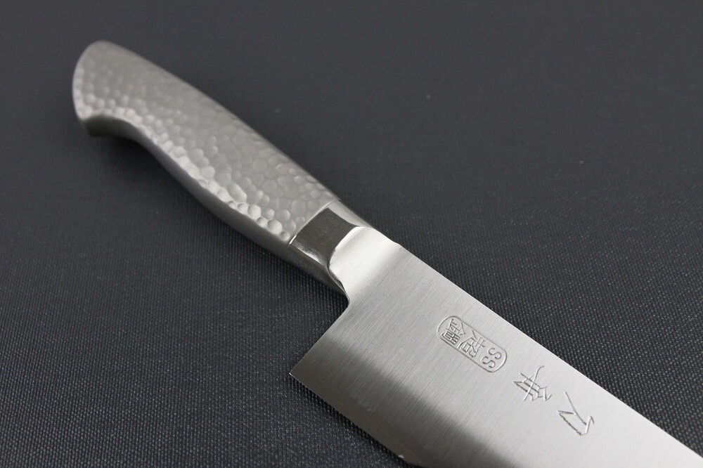 elemon_gyuto210_07 Japanese Chef Knife, Elegance Monaka Series, Gyuto chef knife 210mm, diagonal front view