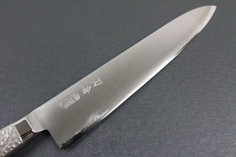 elemon_gyuto240_02 Japanese Chef Knife, Elegance Monaka Series, Gyuto chef knife 240mm, details of blade front side