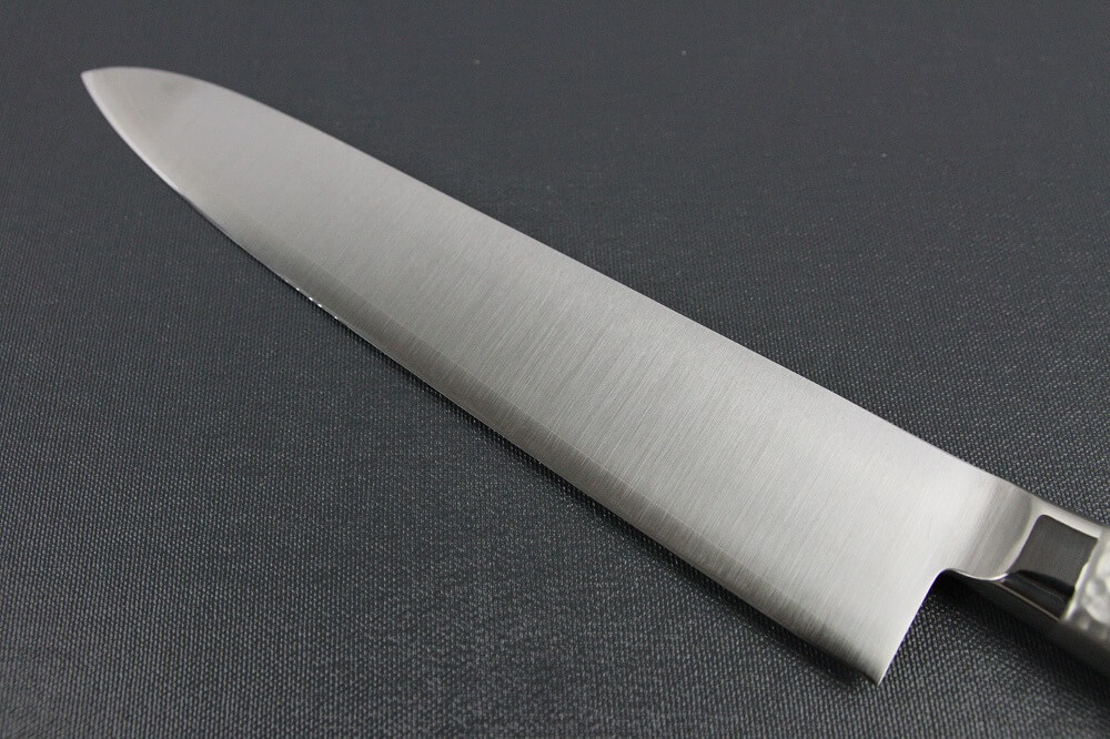 elemon_gyuto240_04 Japanese Chef Knife, Elegance Monaka Series, Gyuto chef knife 240mm, details of blade backside