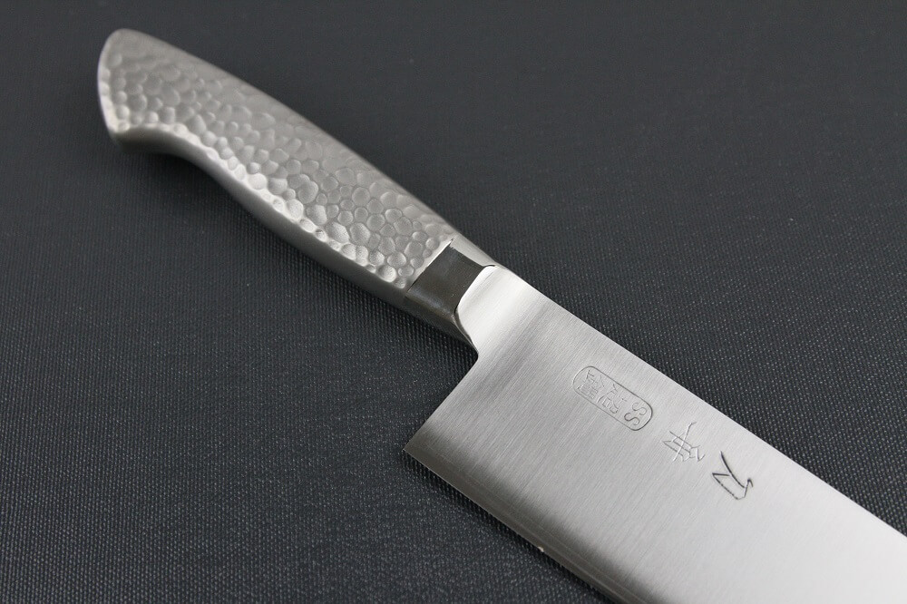 elemon_nakiri_07 Japanese Chef Knife, Elegance Monaka Series, Nakiri vegetable knife 170mm, diagonal front view