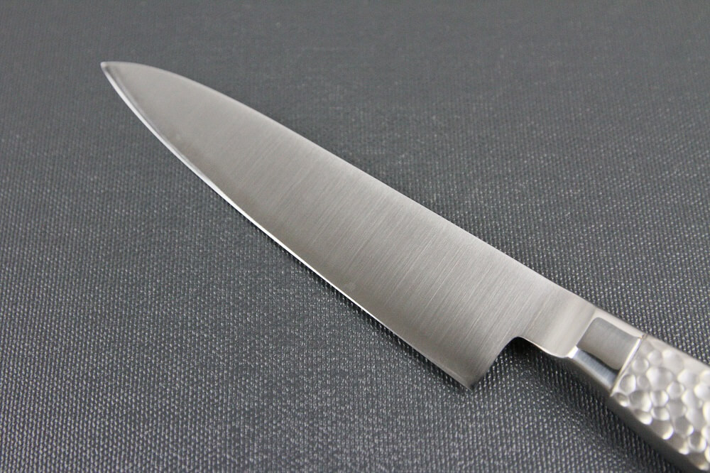 elemon_petit120_04 Japanese Chef Knife, Elegance Monaka Series, petit knife 120mm, blade backside details