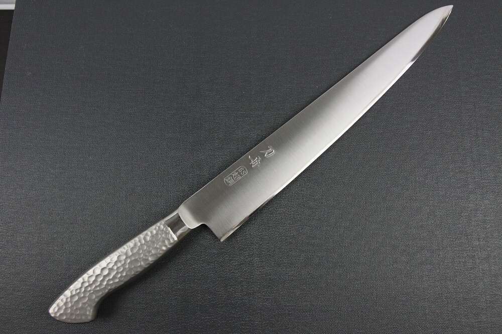 elemon_sujihiki270_01 Japanese Chef Knife, Elegance Monaka Series, Sujikiri slicing knife 270mm, entire view front side