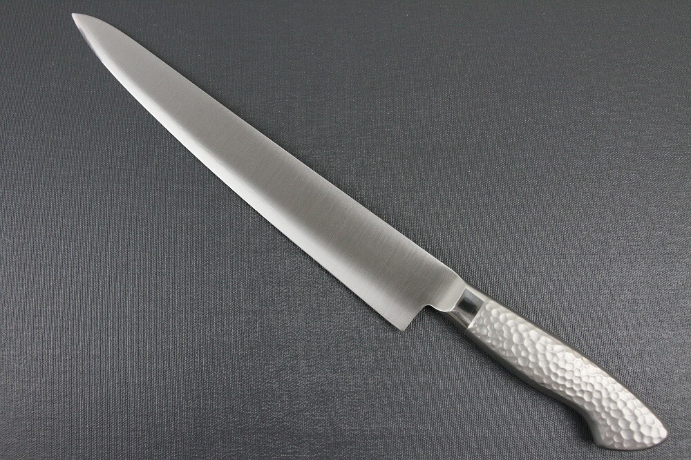 elemon_sujihiki270_03 Japanese Chef Knife, Elegance Monaka Series, Sujikiri slicing knife 270mm, backside view