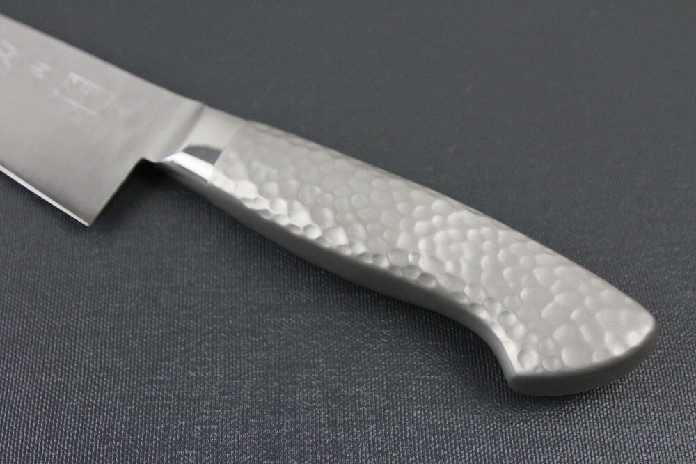 hamfin_gyuto180L_05 Japanese Chef Knife, Hammer Finish Series, Gyuto chef knife 180mm left-handed, handle details