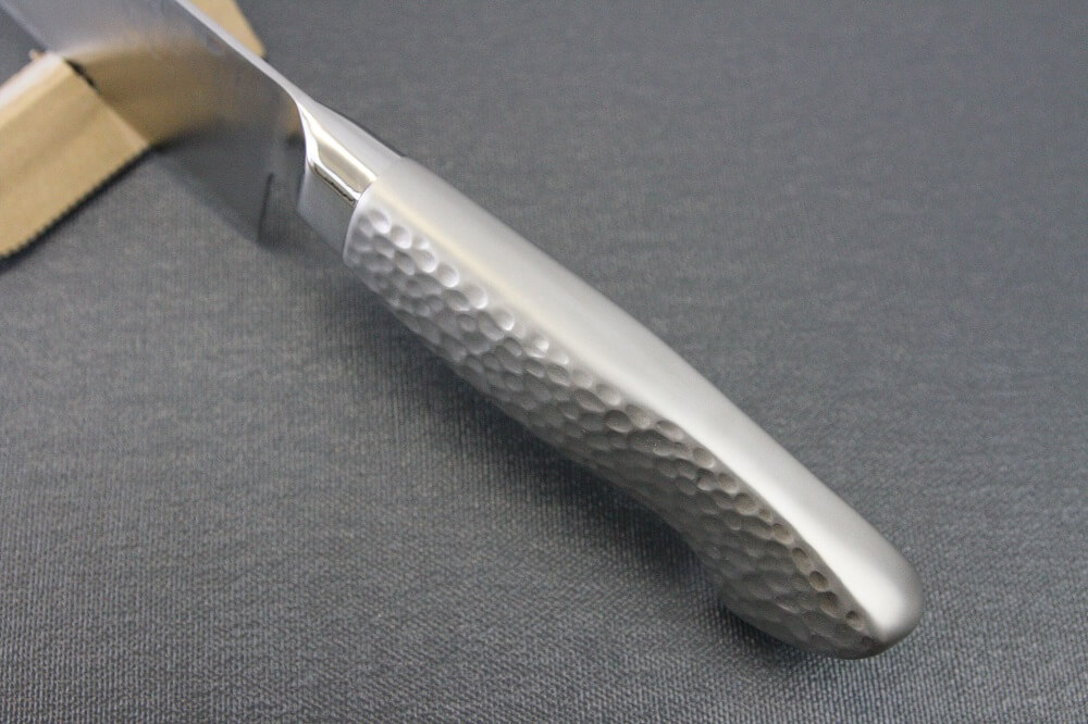hamfin_gyuto180_06 Japanese Chef Knife, Hammer Finish Series, Gyuto chef knife 180mm, handle top view