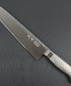 Japanese Chef Knife, Hammer Finish Series, Gyuto chef knife 240mm left-handed, front view
