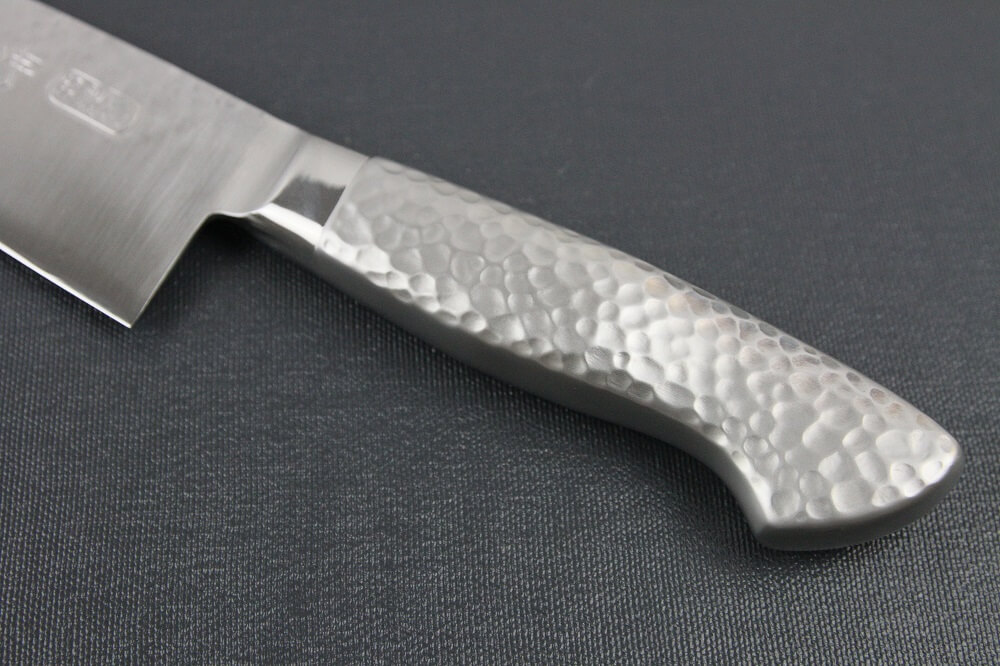 hamfin_gyuto240L_05 Japanese Chef Knife, Hammer Finish Series, Gyuto chef knife 240mm left-handed, handle details