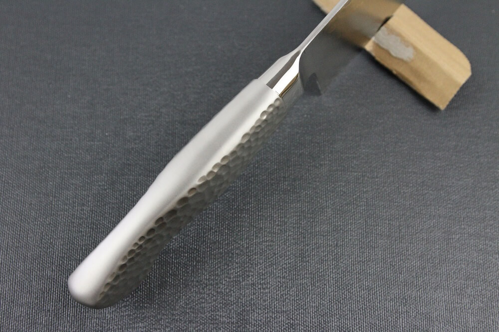 hamfin_gyuto240L_06 Japanese Chef Knife, Hammer Finish Series, Gyuto chef knife 240mm left-handed, handle top view