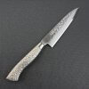 Japanese Chef Knife, Hammer Finish Series, Petit knife 120mm blade, front view