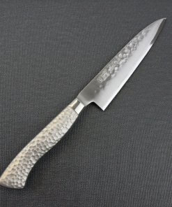 Japanese Chef Knife, Hammer Finish Series, Petit knife 120mm blade, front view
