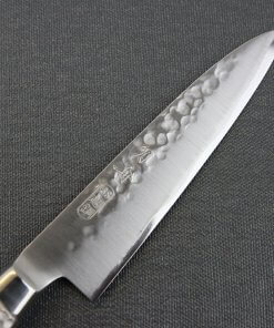 Japanese Chef Knife, Hammer Finish Series, Petit knife 120mm, details of blade front side