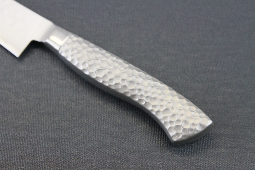 hamfin_petit120_05 Japanese Chef Knife, Hammer Finish Series, Petit knife 120mm, details of handle