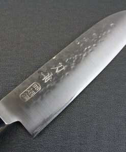 Japanese Chef Knife, Hammer Finish Series, Santoku multi-purpose 150mm, front blade details
