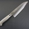 Japanese Chef Knife, Hammer Finish Series, Santoku multi-purpose 180mm, front view