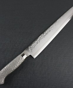 Japanese Chef Knife, Hammer Finish Series, Sujihiki Slicing Knife 240mm, front view