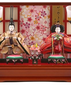Hina dolls, a Japanese doll, gorgeous pair dolls set Ukibune, entire view