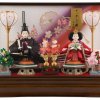 Hina dolls, a Japanese doll, gorgeous pair doll set Hagoromo Purple, entire view