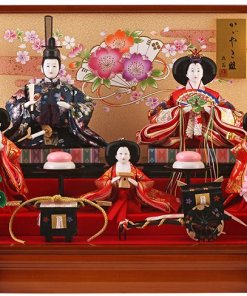 Hina dolls, a Japanese doll, gorgeous 5 dolls set Misaki, entire view