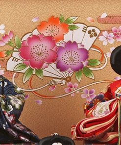 Hina dolls, a Japanese doll, gorgeous 5 dolls set Misaki, details of the emperor and the empress dolls
