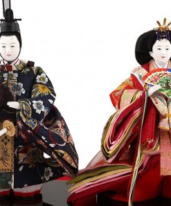 Hina dolls, a Japanese doll, stand-up pair doll set Mitsuki, details of dolls