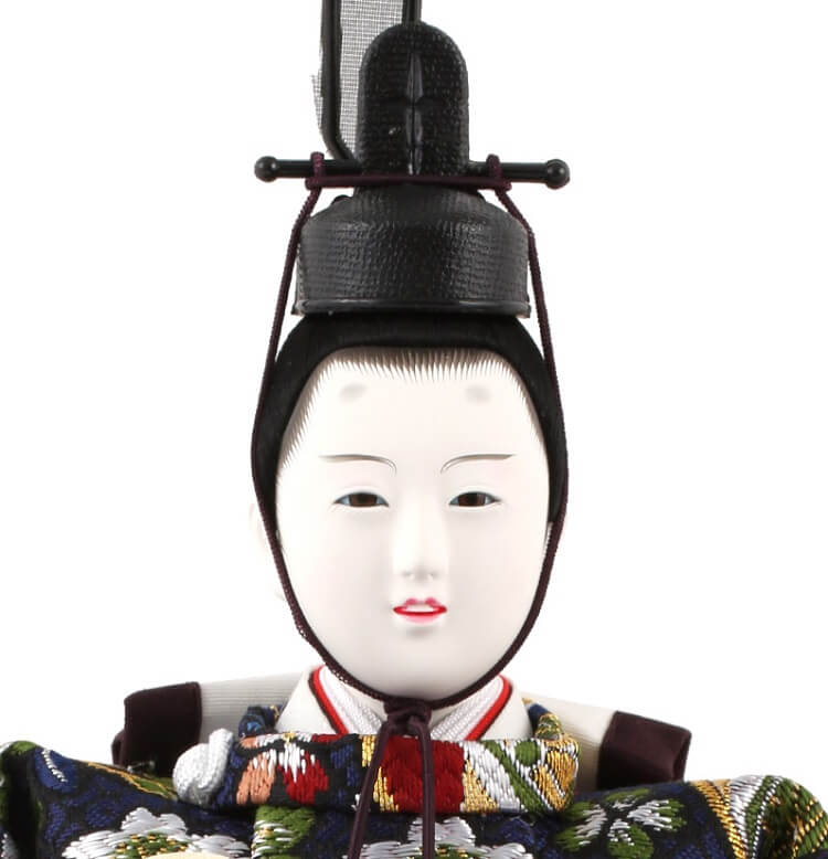 183-210_03 Hina dolls, a Japanese doll, stand-up pair doll set Mitsuki, face of the emperor doll