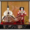 Hina dolls, a Japanese doll, stand-up pair doll set Hatsuki, entire view