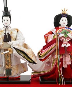 Hina dolls, a Japanese doll, stand-up pair doll set Hatsuki, details of the dolls