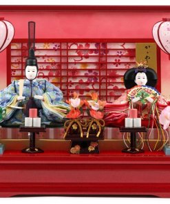 Hina dolls, a Japanese doll, gorgeous pair dolls set Yuna LED, entire view of the product