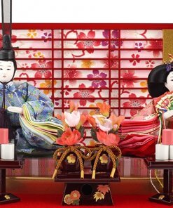 Hina dolls, a Japanese doll, gorgeous pair dolls set Yuna LED, details of the emperor and the empress dolls