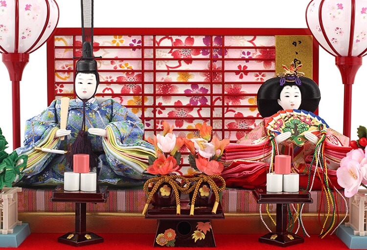 183-247_02 Hina dolls, a Japanese doll, gorgeous pair dolls set Yuna LED, details of the emperor and the empress dolls