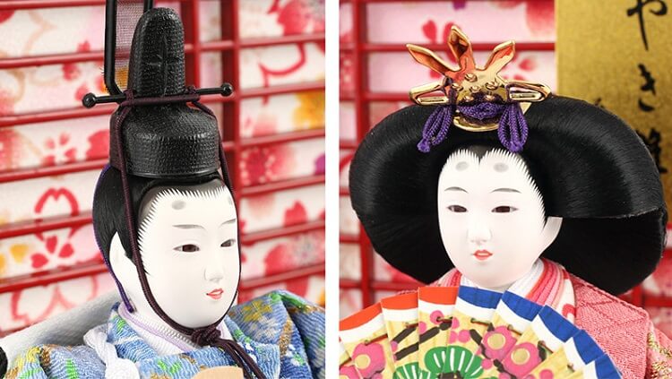 183-247_05 Hina dolls, a Japanese doll, gorgeous pair dolls set Yuna LED, faces of the dolls