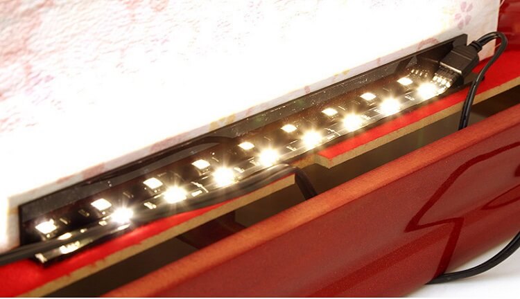183-247_14 Hina dolls, a Japanese doll, gorgeous pair dolls set Yuna LED, details of LED lighting when turned on
