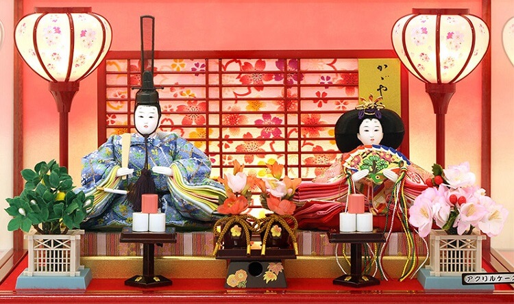 183-247_15 Hina dolls, a Japanese doll, gorgeous pair dolls set Yuna LED, details of the emperor and the empress doll