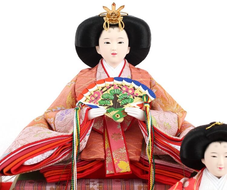 183-505_06 Hina dolls, a Japanese doll, gorgeous 5 dolls set Wakana, entire view of the empress doll