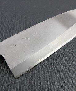 Japanese professional chef knife, Deba fillet knife, steel 180mm, details of blade front side