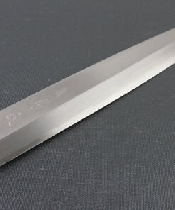 Japanese professional chef knife, Yanagiba Sushi knife, 1st grade 240mm, details of blade front side