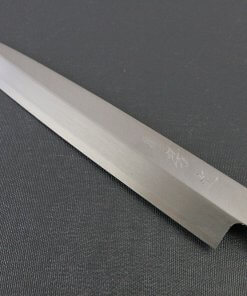 Japanese professional chef knife, left-handed Yanagiba Sushi knife, 1st grade 240mm, details of blade front side