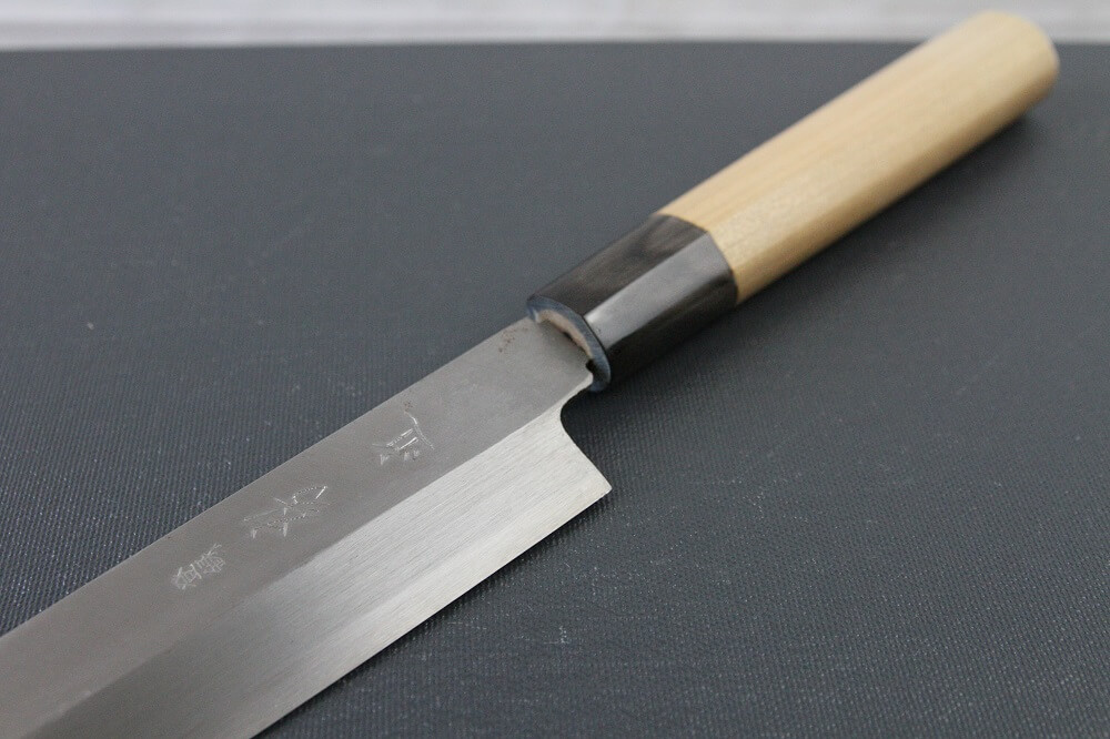 1st_yanagiba_left_300_IMG_6506 Japanese professional chef knife, left-handed Yanagiba Sushi knife, 1st grade 300mm, diagonal front view