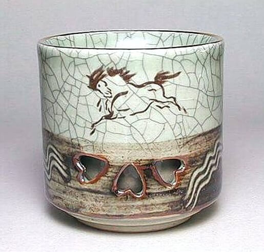 Obori Soma Pottery, a japanese kogei craft, japanese tea cup