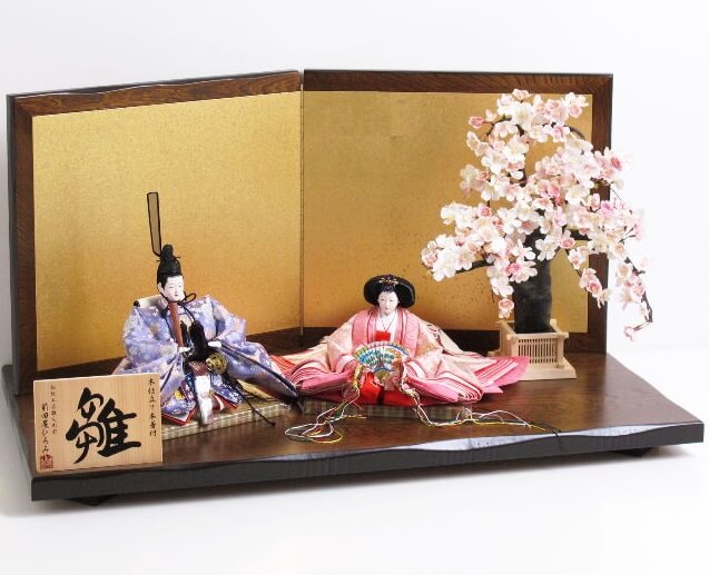 Hina dolls made in Suruga, a traditional Japanese craft, simplest pair of Hina dolls