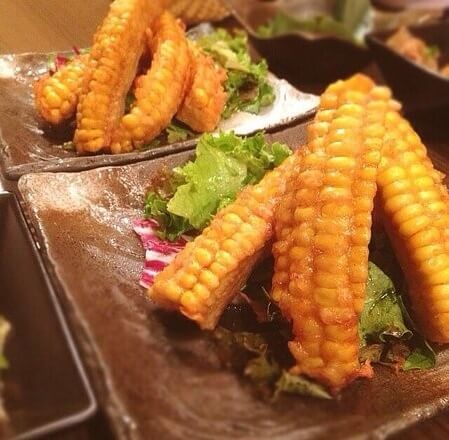 Japanese cuisine washoku recipe, corn tempura