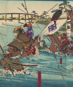 Ukiyo-e, Japanese authentic art, Uji River War by Utagawa Toyonobu