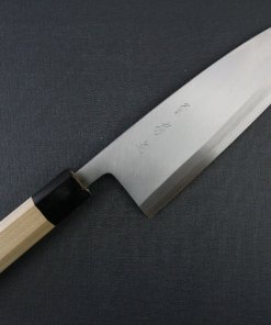 Japanese professional chef knife, Deba fillet knife, steel 210mm, entire view
