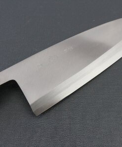 Japanese professional chef knife, Deba fillet knife, steel 210mm, details of blade front side