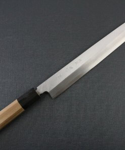 Japanese professional chef knife, Yanagiba sushi knife, steel 270mm, entire view