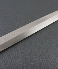 Japanese professional chef knife, Yanagiba sushi knife, steel 300mm, details of blade front side