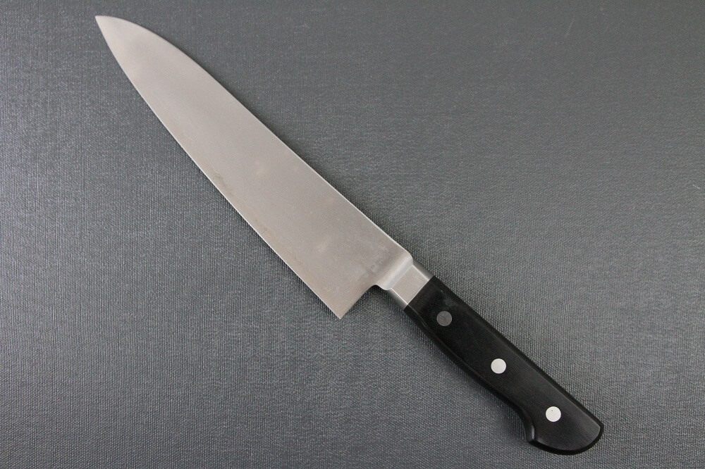 sblusteel_gyuto180_03 Japanese Chef Knife, Toshu super blue steel Aogami Super, Gyuto chef knife 210mm, backside view